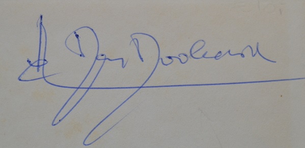 Handtekening A. den Doolaard
