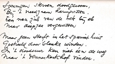 Handschrift A. den Doolaard