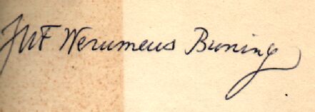 Handtekening J.W.F. Werumeus Buning